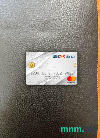 Italy UBI bank wygląd zdjęcia mastercard skan PSD + zdjęcie